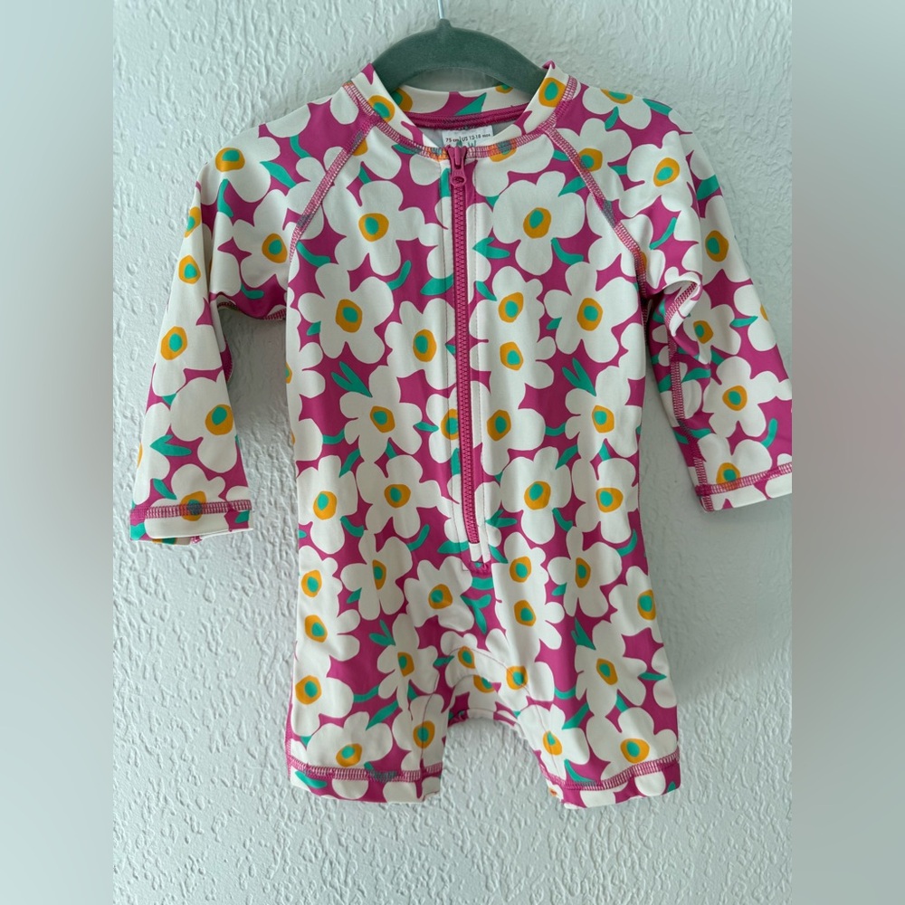 Hanna Andersson Pink Floral Kids Swimwear